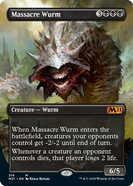 Massacre Wurm Magic Core Set 2021 Alternate Art